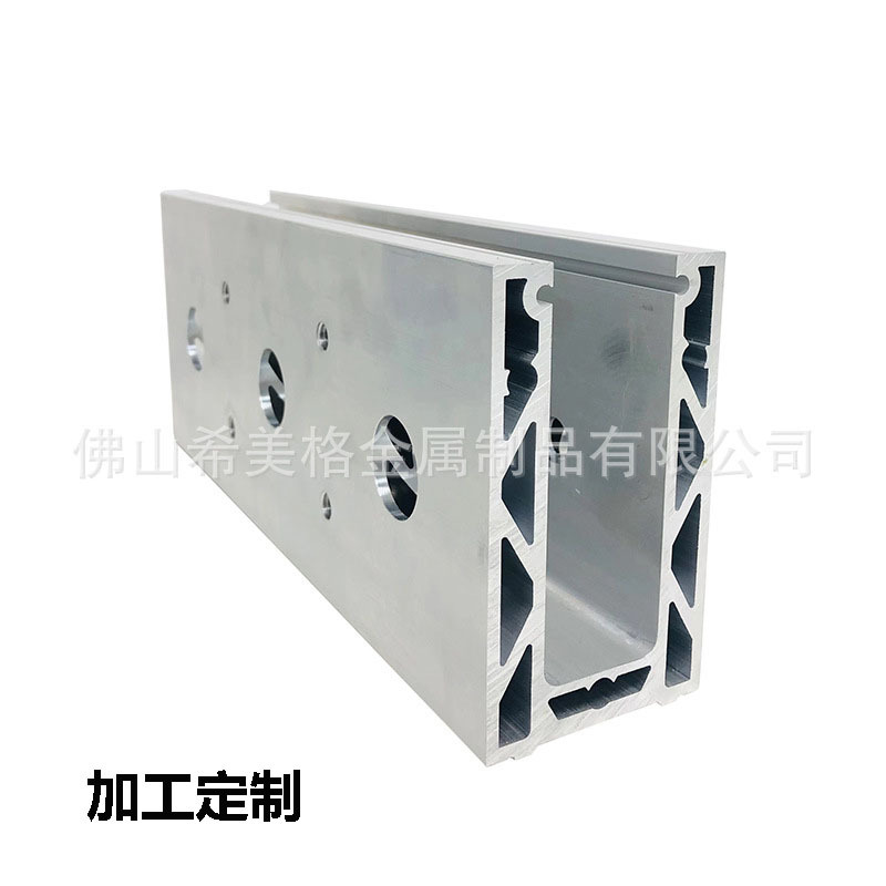 厂家定制F款空心U槽商场楼梯栏杆固定槽门窗玻璃铝合金U型卡槽