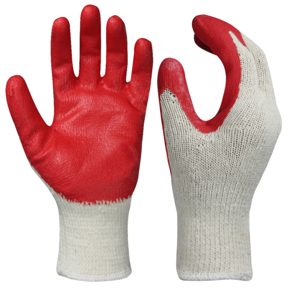 13针乳胶浸胶手套涤纶材质舒适透气款式防滑耐油工厂直供