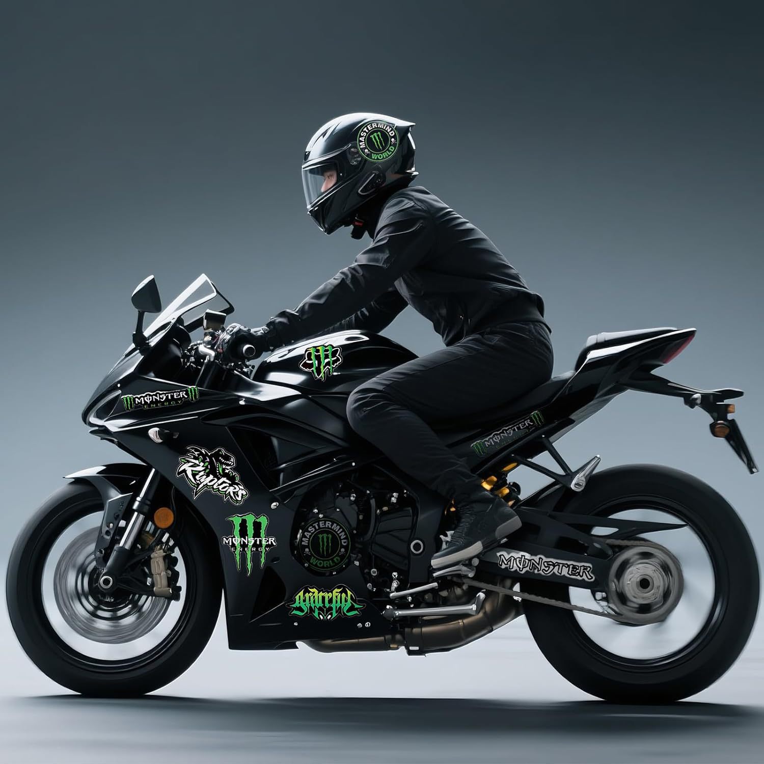 Amazon verde reflectante impermeable pegatinas de garra personalizadas casco auto motocicleta de carretera pegatinas image 5