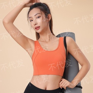 Cross-border Explosions One-piece Cup Sports Vest Gather Shockproof Vest Yoga Running Fitness Outer Wear Women
