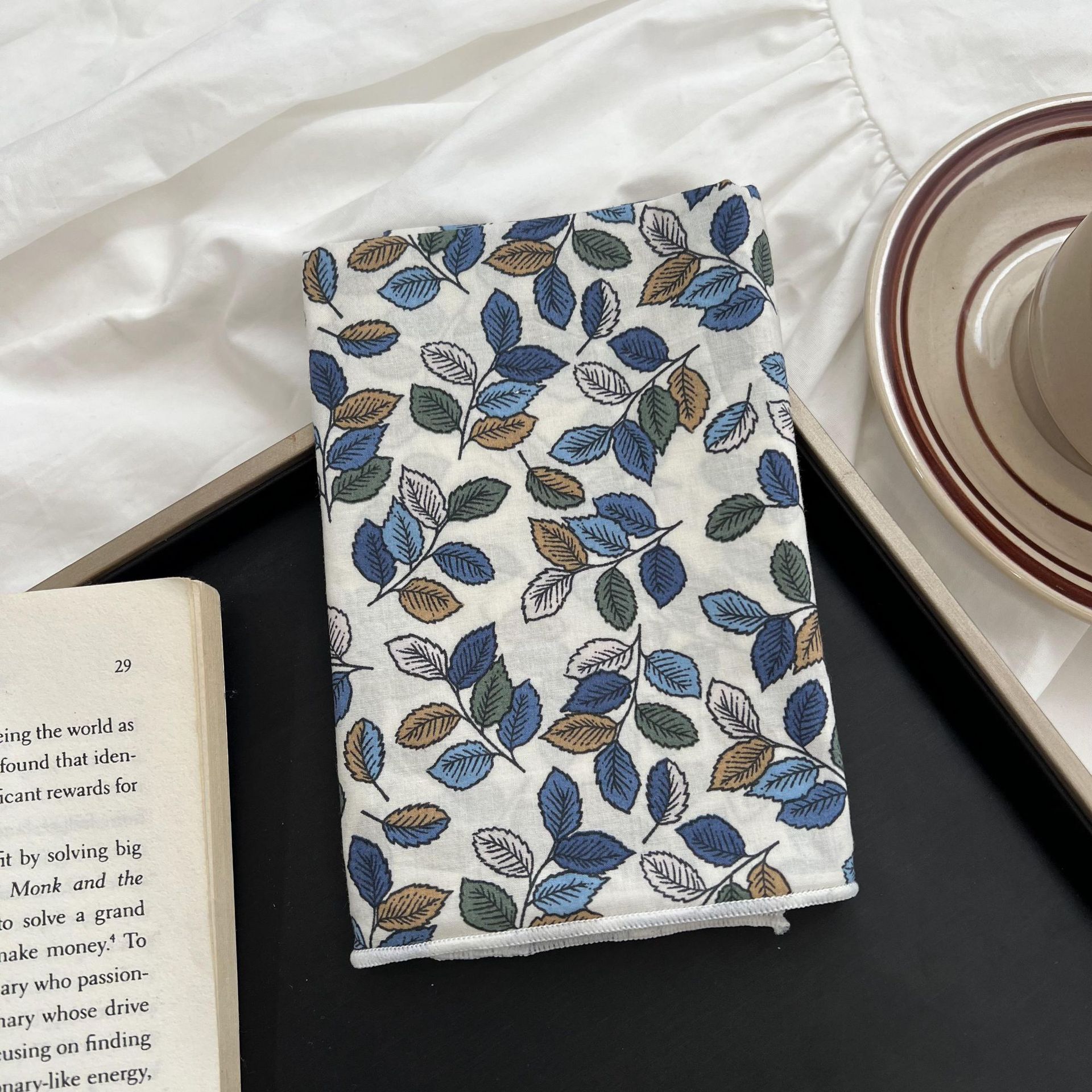 Verano y otoño japonés, flores de algodón, bufandas cuadradas, bufandas retrógradas para mujeres, bufandas de seda delgadas y frescas