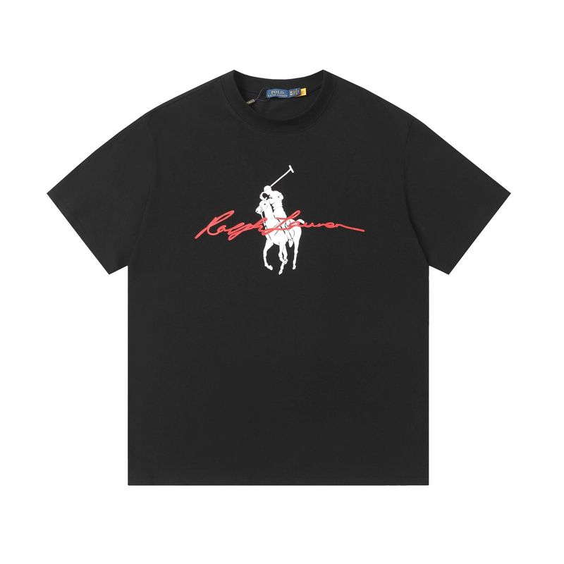 クロスボーダー ラルフローレン クラシック ベア プリント ラウンドネック 半袖 シンプル ファッション 万能 Tシャツ 男女兼用|undefined