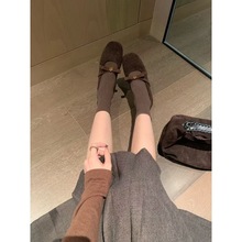 ��ë��~����5CM��Ƥɽ�軨������ЬŮ�ﶬ�¿�����Yë�ؼӽq��Ь