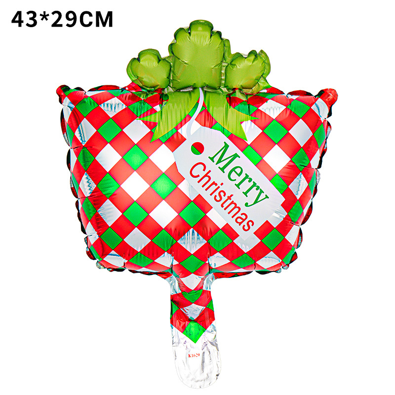 Mini dibujos animados Navidad globo de forma especial decoración de fiesta de Navidad dibujos animados Navidad película de aluminio globo suministros de empuje