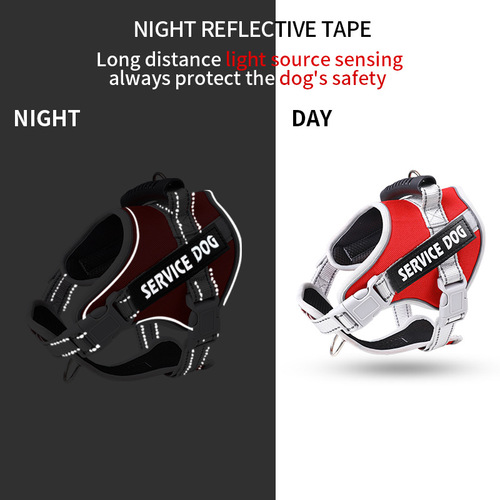 Factory Direct Sale Cross-border Pet Supplies Dog Leash Reflective Pet Vest Back Strap Walking Rope Explosion Proof Impact-resistant
