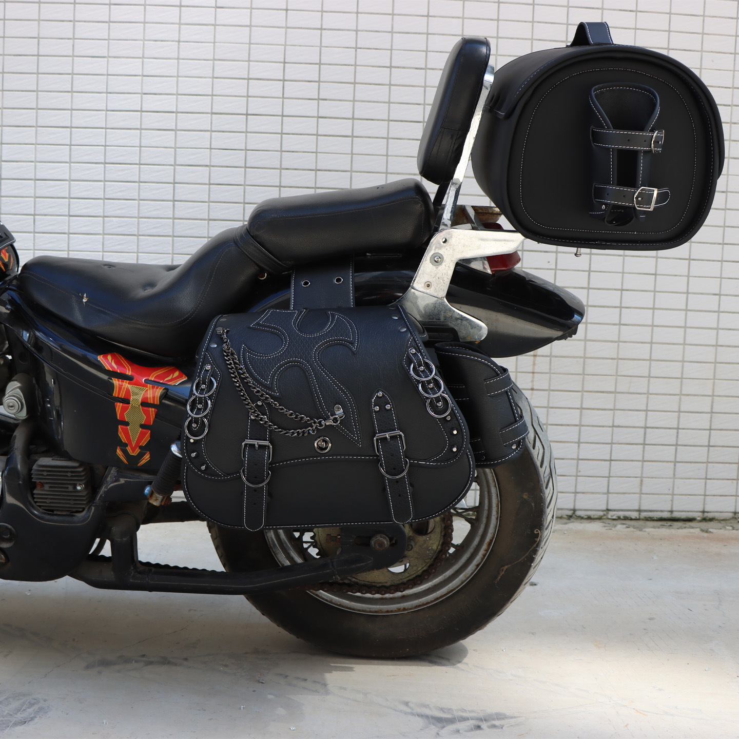 Hot-Selling Foreign Trade European and American Punk Style Motorcycle Bag Harley Motorcycle Outdoor Riding Side Bag Modification Equipment