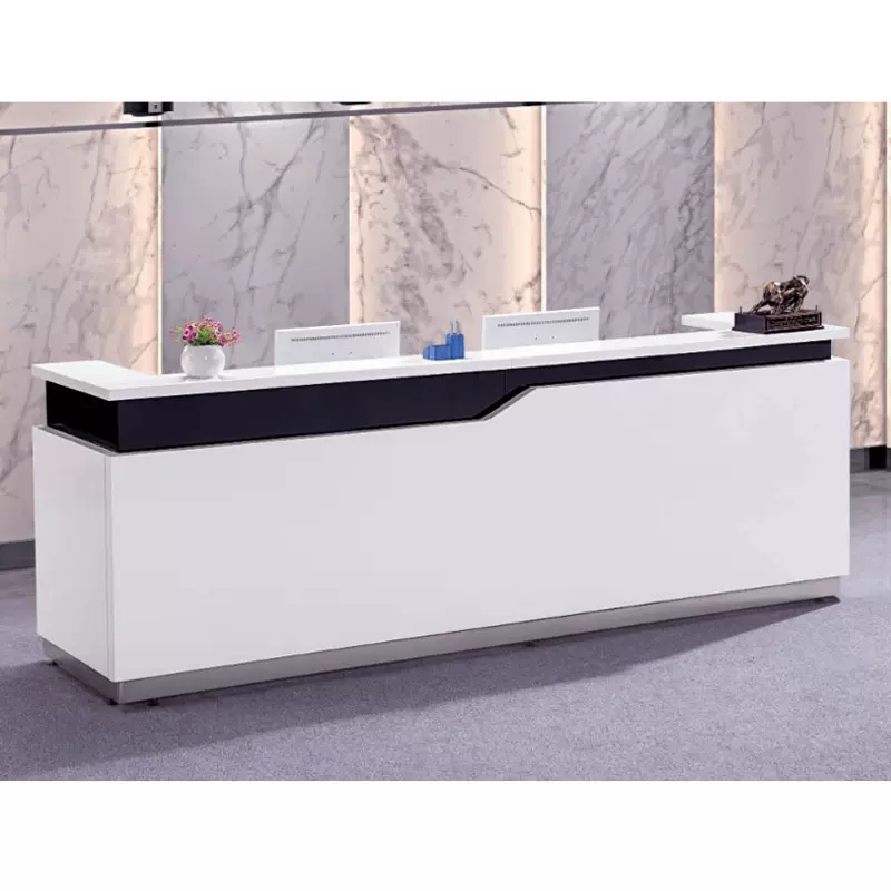 公司办公前台咨询吧台圆形烤漆公司前台接待台商场服务台收银柜台