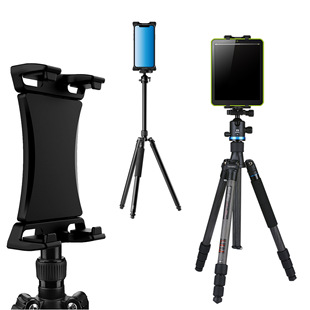 Double stretch rotating mobile phone flat clip horizontal and vertical TikTok live tripod selfie stick adapter flat Chuck accessories