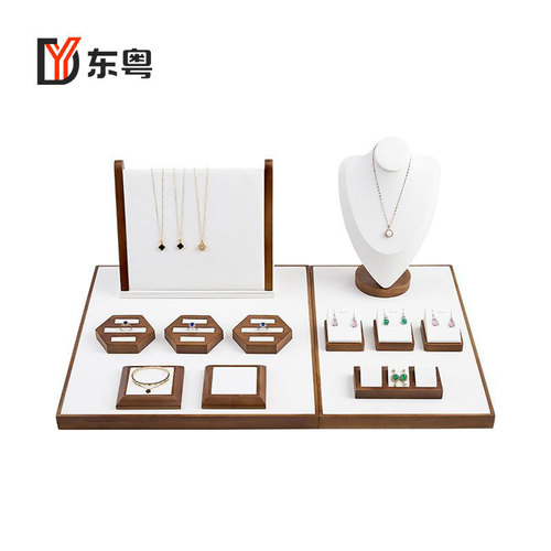 Solid wood jewelry display stand jewelry tray display tray ring pendant viewing pallet jewelry display props storage tray