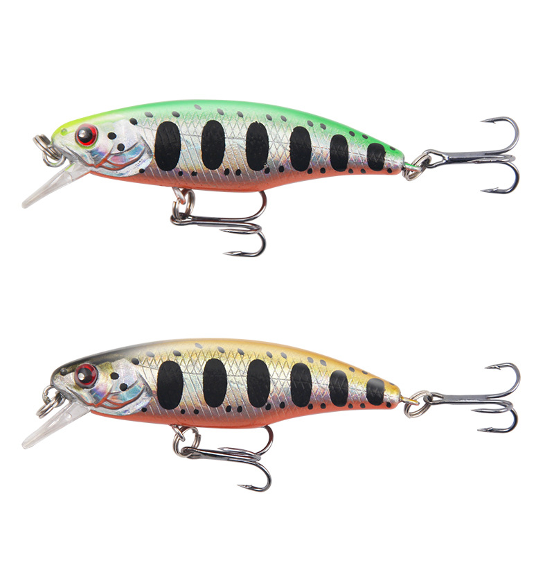 2 Pcs Sinking Minnow Fishing Lures Hard Baits Fresh Water Bass Swimbait Tackle Gear