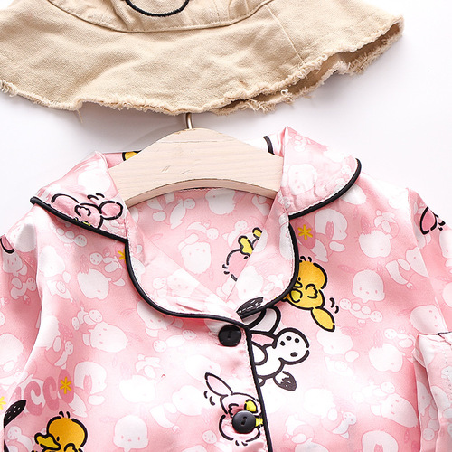 CA75 New Spring and Autumn Style for Men and Women Baby Fashion Casual Puppy Home Clothes Pajamas Korean Style Comfortable Two-piece Trendy Style