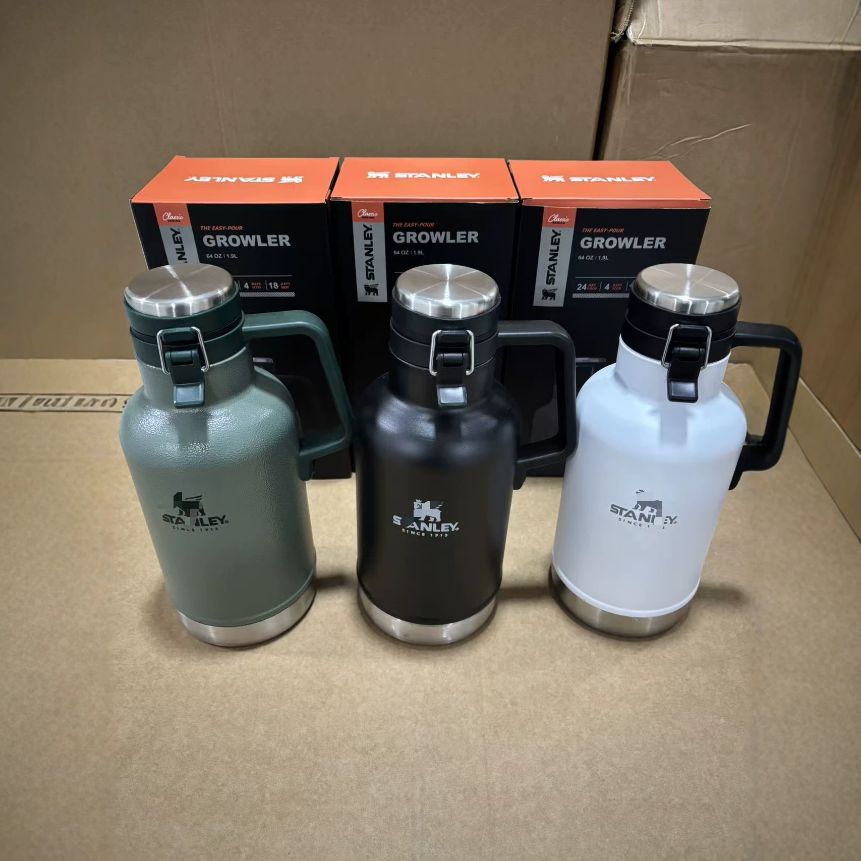 Chaleira de cerveja artesanal Stanley da América do Norte, chaleira isolada a vácuo, estilo de acampamento para viagens ao ar livre, chaleira portátil de aço inoxidável pronta para venda