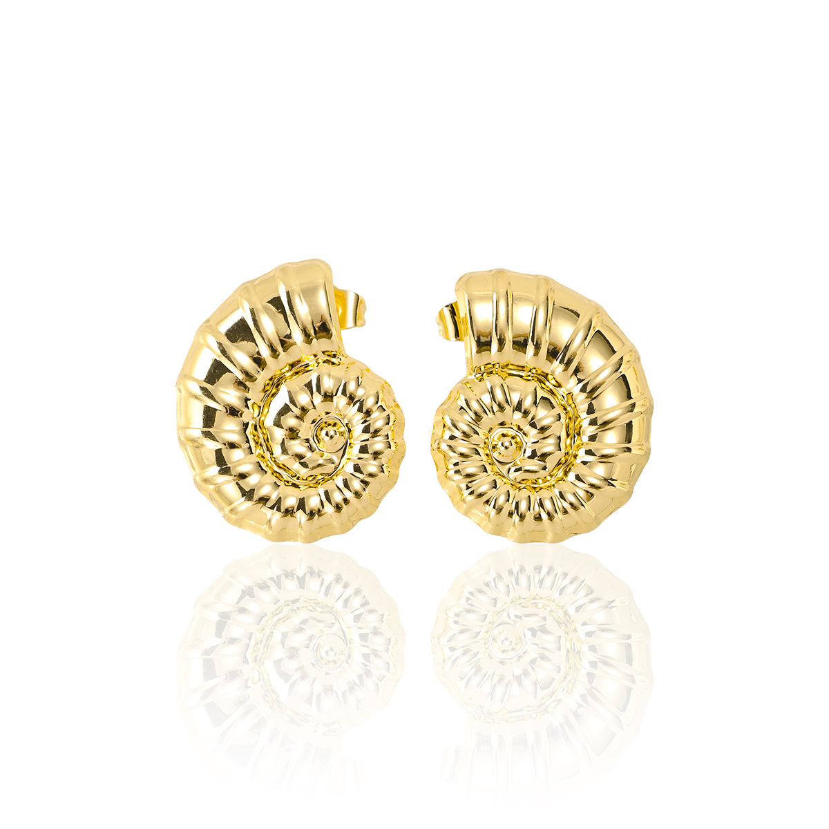 All Seasons Season 1 Pair Marine Style Simple Style Starfish Shell Plating Copper Drop Earrings Ear Studs