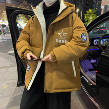 青少年羽绒棉服外套男孩13初中学生15岁帅气短款棉衣大童冬装棉袄