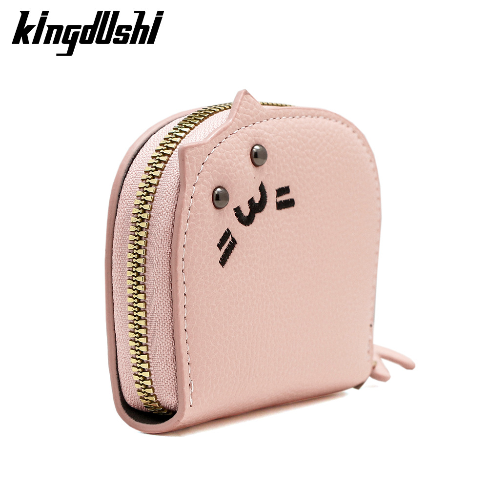 Nuevo litchi corta bolsa de tarjetas de órgano bolsa de certificados lindo gatito bolsa de tarjetas multi-tarjeta bolsa de cambio bolsa de cremallera