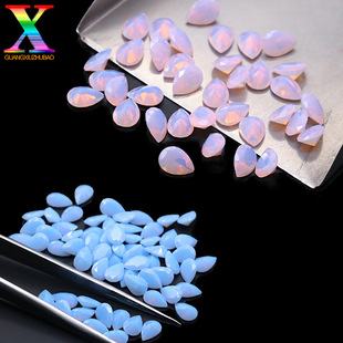 Synthetic pear-shaped pink Blue OPAL drops OPAL OPAL 2*3-6*8 factory supply wholesale