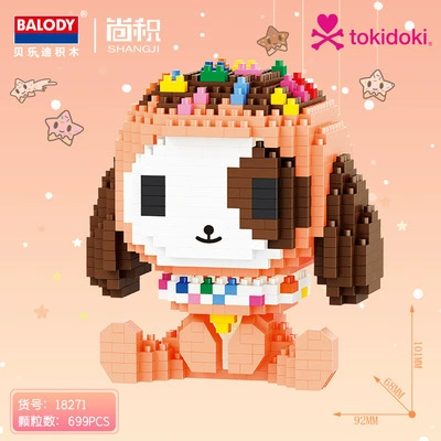 Балоди/Беледи подлинно авторизованный единорог Tokidoki совместная модель микро-гранулирующий пазл сборка конструктор