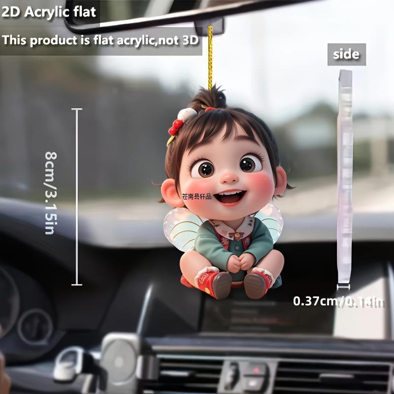 Cross-Border Acrylic Creative Butterfly Girl Hanging Decoration Car Accessories Interior Decoration Car Pendant Cross-Border Acrylic Creative Butterfly Girl Hanging Decoration Car Accessories Interior Decoration Car Pendant