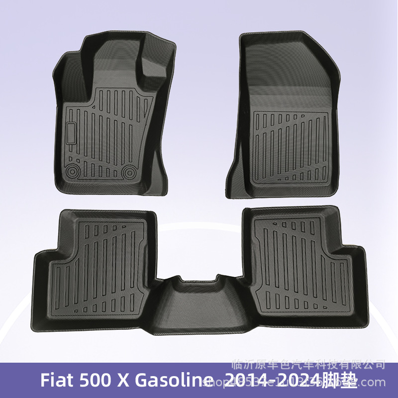 Europa para Fiat 500 X 2014 - 2024 combustible 3D todo el tiempo TPE cojín de pie de automóvil