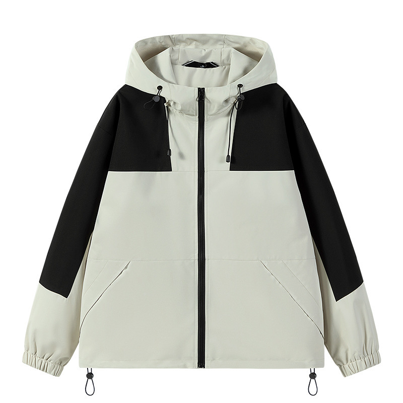 Demi-season travel windproof waterproof jacket with hood