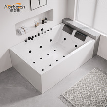 双人冲浪按摩浴缸家用亚克力恒温一体无缝大空间酒店民宿情侣浴池