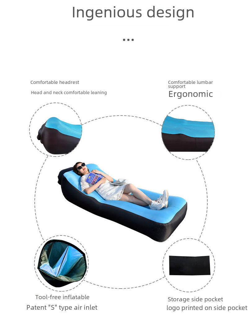 Inflatable Sofa Green Black