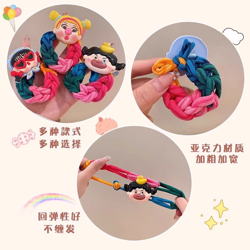 Anillo de cabello de cola de caballo alto correa de elasticidad de cabello de alta elasticidad bolas de cabello red rojo 2025 nuevo adornos de cabello de cabello de cabello lindo