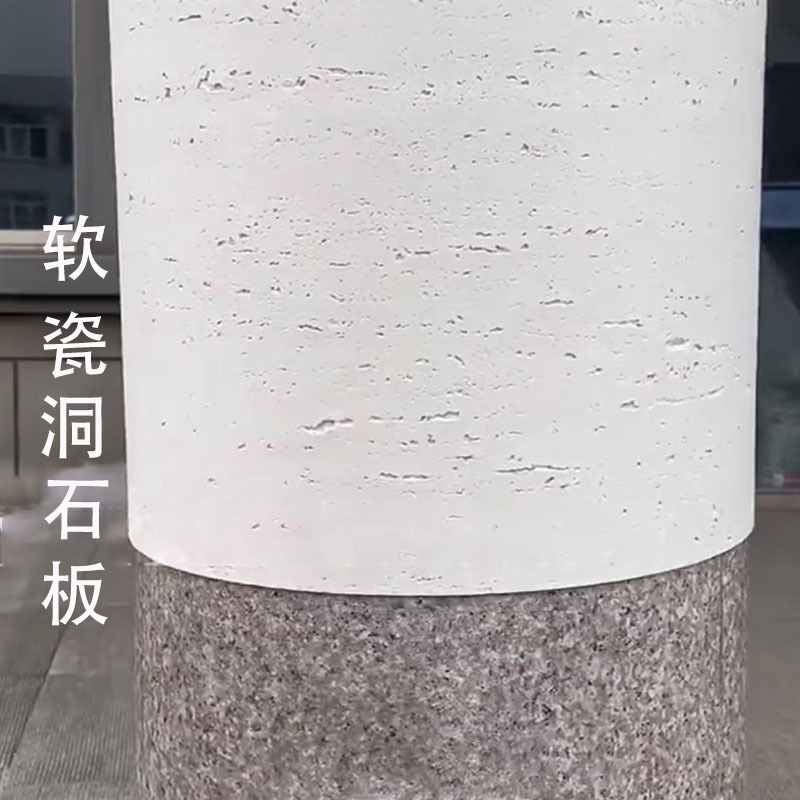 Tire de porcelana suave piedra flexible ultrafina 3D travertino romano ladrillo de pared exterior piedra flexible travertino amarillo tablero grande piedra PU