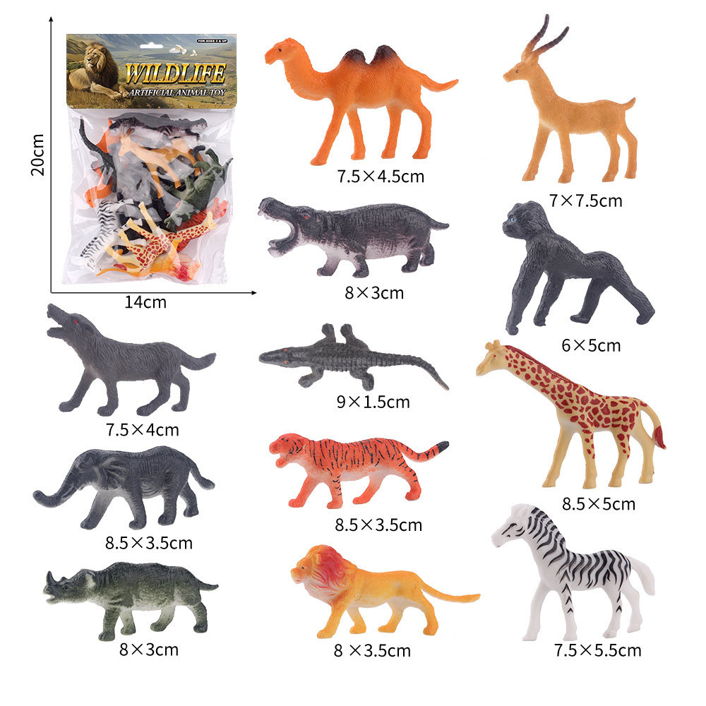 Transfronterizos niños juguetes modelo de dinosaurios granja marino aves de corral simulación de vida silvestre dinosaurios nuevo conjunto al por mayor