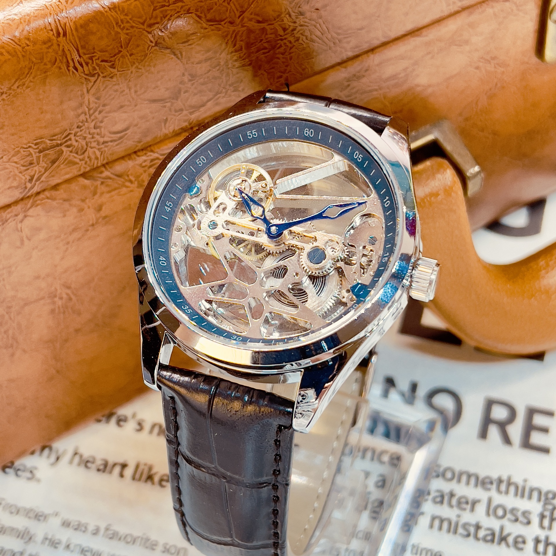 Duke of Lorraine Mechanical Watch for Men, Double-Sided Fully Skeletonized Automatic Mechanical Watch, Tourbillon, Waterproof, Black Technology, Wholesale and Dropshipping