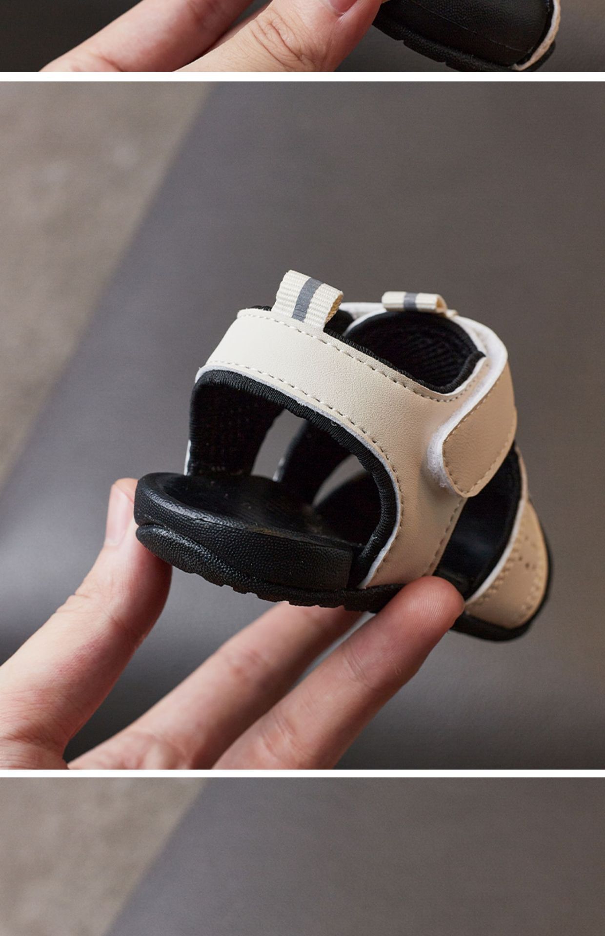 Breathable Closed Toe Kids Sandals Lightweight Non Slip Walking Shoes_voghion.com