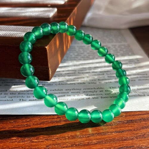 Set of 6mm Exquisite Natural Green Aventurine Glass Beads, Each Transparent Like Little Green Lights