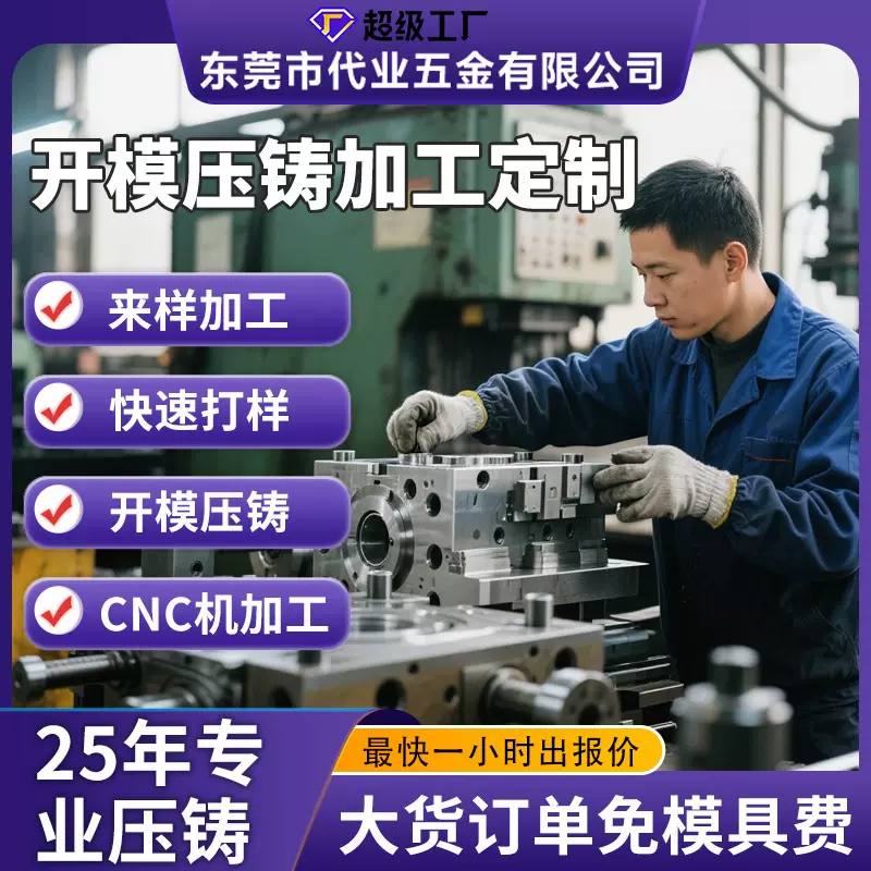 锌合金精密压铸件加工金属开模工艺品挂件压铸模具定制
