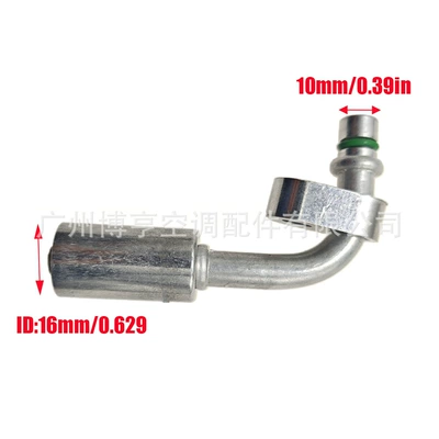 Car Air Conditioning Pipe Joint Movable Pressure Plate R134A Environmentally Friendly Joint Thin-Walled Pipe Aluminum Sleeve R12 Thick-Walled Rubber Tube Sleeve (Soyutma sisteminin digər hissələri) - 3-points-environmentally-friendly-activity-pressure-plate-with-thin-wall-sleeve-curved