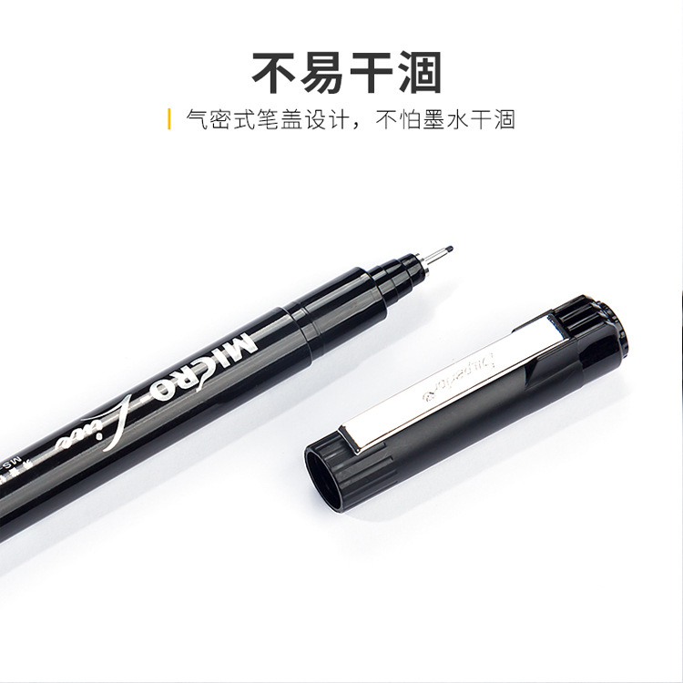 Xiupu aguja impermeable pluma pintada a mano pluma dibujo pluma diseño negro color gancho pluma rastreo pluma MS-806B