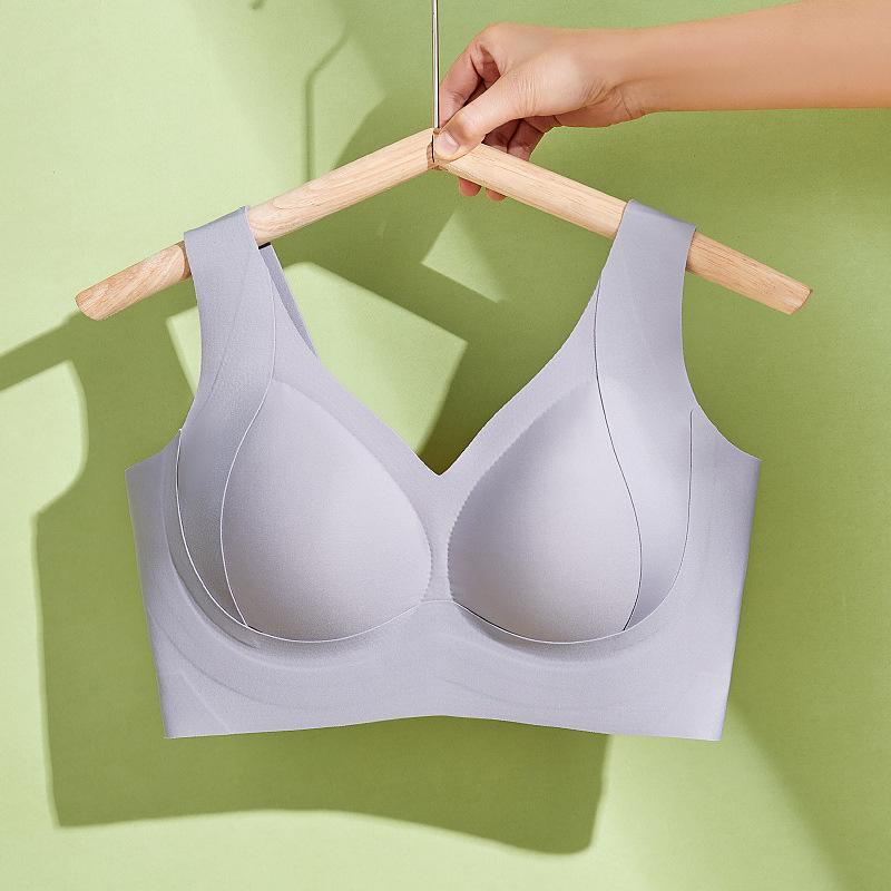 Cross-border Large-size Underwear Women's Full-size Cup Thin chubby girl Adjustable plus size Gather-up Anti-sagging Bra