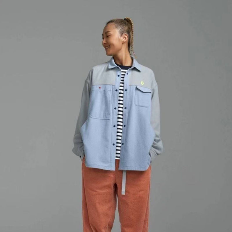 2025 New Product Xiaoranran Autumn and Winter Women's Outdoor Hiking Lightweight Warm Sheep Wool Blend Goose Yellow Shirt