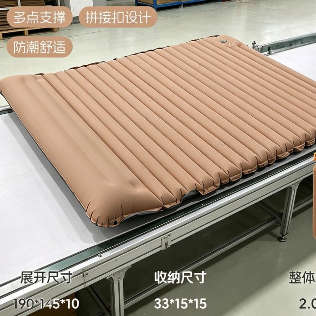Camping Portable Waterproof Double Sleeping Mat Camping Moisture-Proof Floor Mat Picnic Mat Foot-Press Inflatable Type
