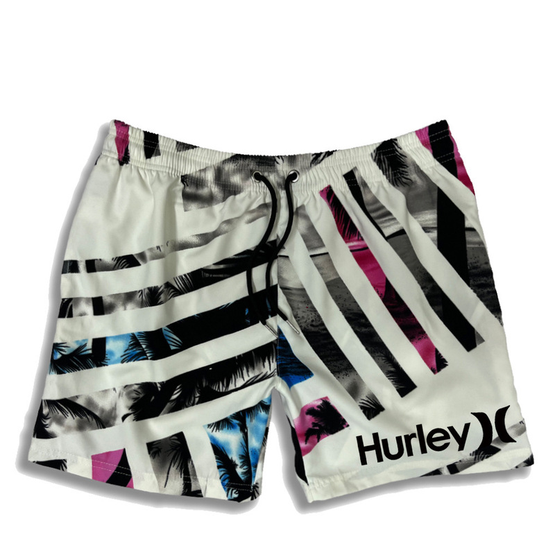 Hurley Shorts Elastic Quick-Dry Men's Beach Shorts Casual Loose Vacation Southeast Asia Cross-Border Plus Size Short Sleeves