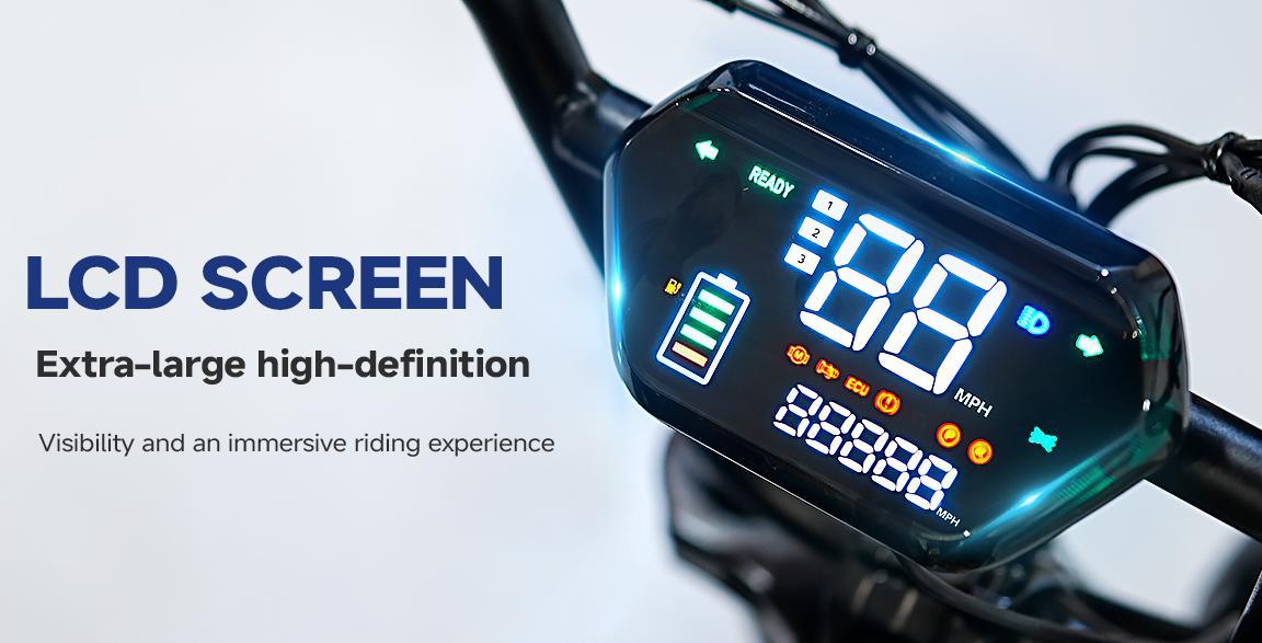 US ebike Electric Bicycle 20 inch Fat Tire Snow Beach Super73