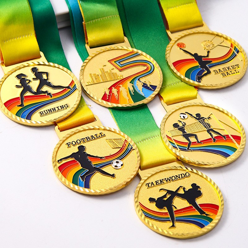 Fabricante de medallas personalizadas para diversos eventos deportivos, placas metálicas, medallas de oro, plata y bronce universales de gran venta transfronteriza para competiciones.