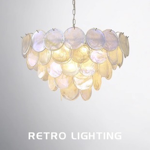 法式Murano穆拉诺客厅灯云彩玻璃灯感复古吊灯中古卧室餐厅灯-阿里巴巴