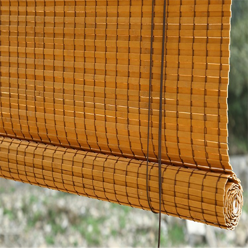 Custom High Shading Bamboo Shutter Curtain Roller Curtain Chinese-Japanese Style Vintage Balcony Partition Tea Room Lifting Home Curtain