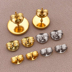 ステンレス鋼耳栓耳栓蝶バックル耳クリップ耳針イヤリング diy イヤースタッドイヤリングジュエリーアクセサリー材料卸売
