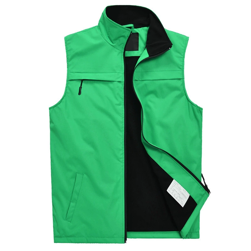 Рекламные жилеты на заказ, осенне-зимние флисовые жилеты, водонепроницаемые жилеты, изготовленные на заказ с нанесением логотипов для рекламы.