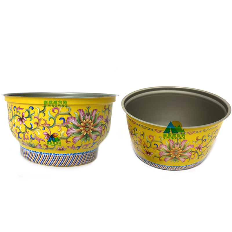 现货955佛跳墙铁碗 食品级糖水燕窝海参罐 淡菜生蚝汁255ml彩色碗