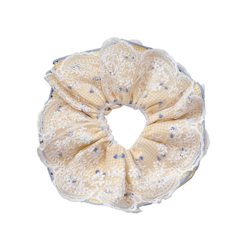 Cordón de encaje anillo de cabello de intestino para mujeres verano dulce lindo bola de cabello de correa de cabello de alta calidad