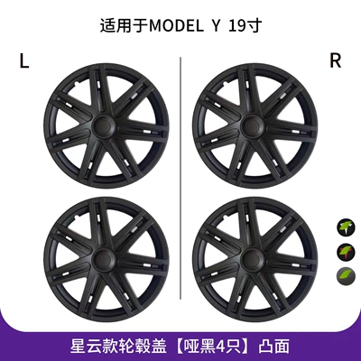 Rings Wholesale – Hub cover - model-y-19inch-nebula-all-inclusive-hubcap-matte-black-convex-surface
