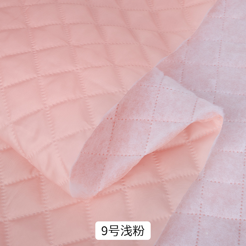 ポリエステルタフタキルティング綿の裏地ポリエステルは綿布秋冬超音波綿のコートのコートの服の裏地を挟みます。