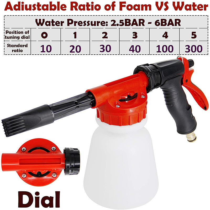 Ventas Directas de fábrica de espuma ajustable extraíble de gran capacidad de 1 litro de baja presión olla de espuma pistola de agua de lavado de coches Taizhou PA olla image 4